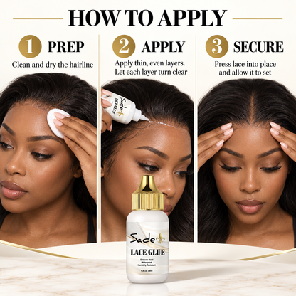 How to apply Sade Lace Glue for a lace-front wig