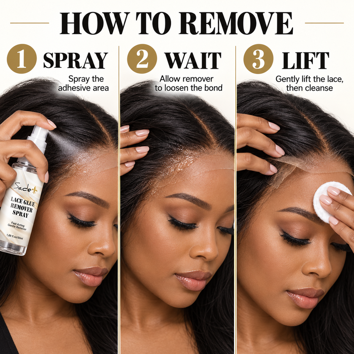 How to use Sade Lace Glue Remover Spray